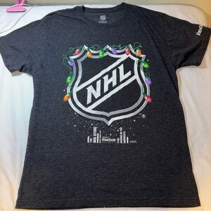 Reebok Dark Gray NHL Tee with Colorful Lights